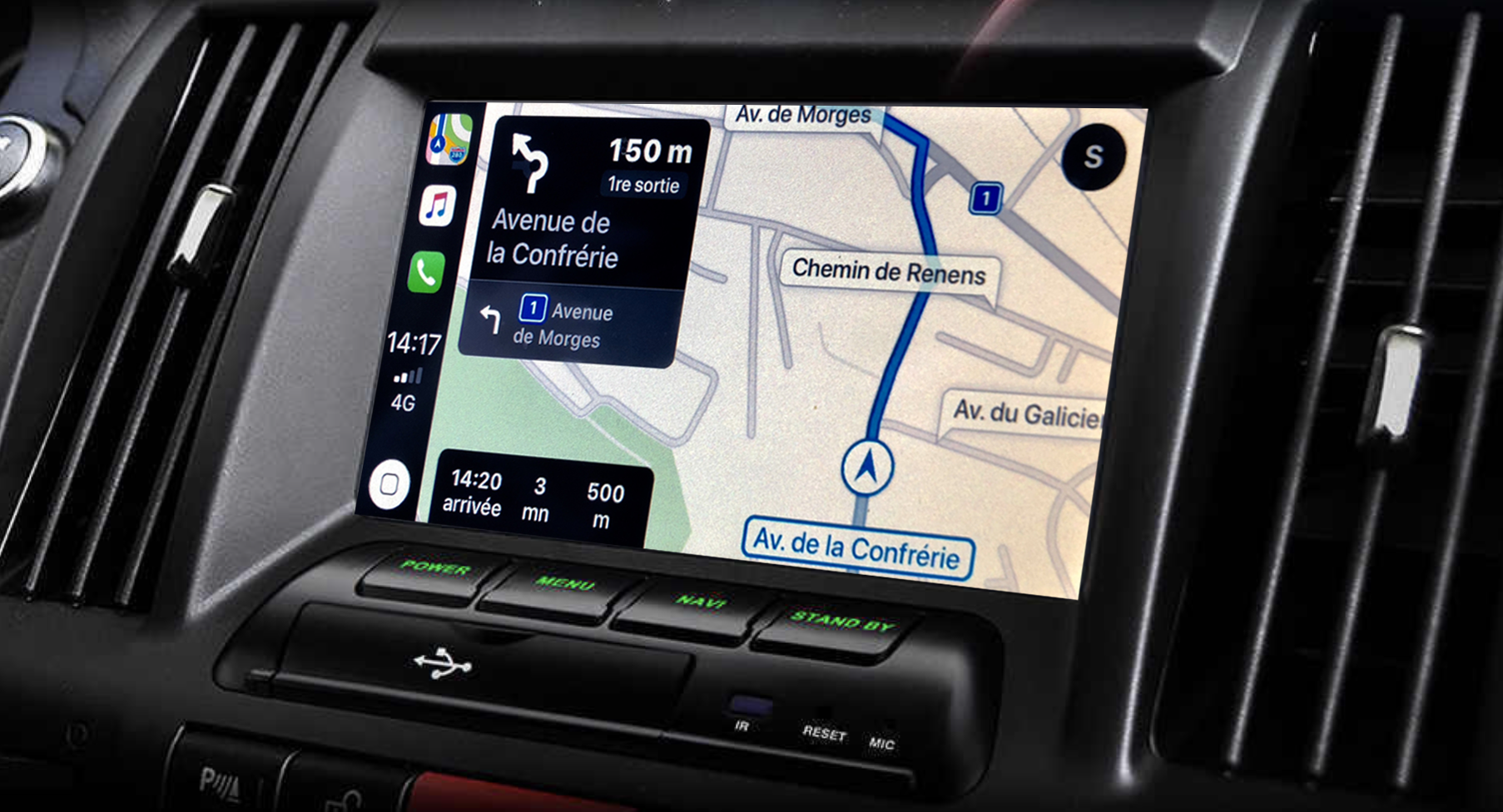 Autoradio tactile GPS Android 10.0 et Apple Carplay Land Rover Freelander de 2007 à 2014