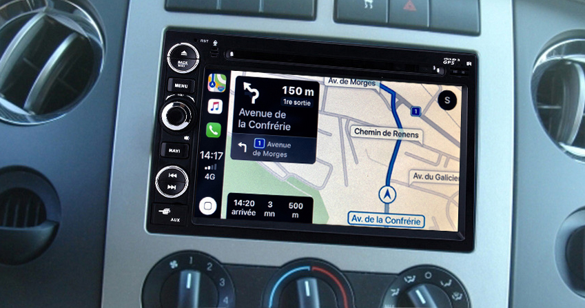 Autoradio tactile GPS Android 12.0 et Apple Carplay Ford F150, Mustang et Explorer