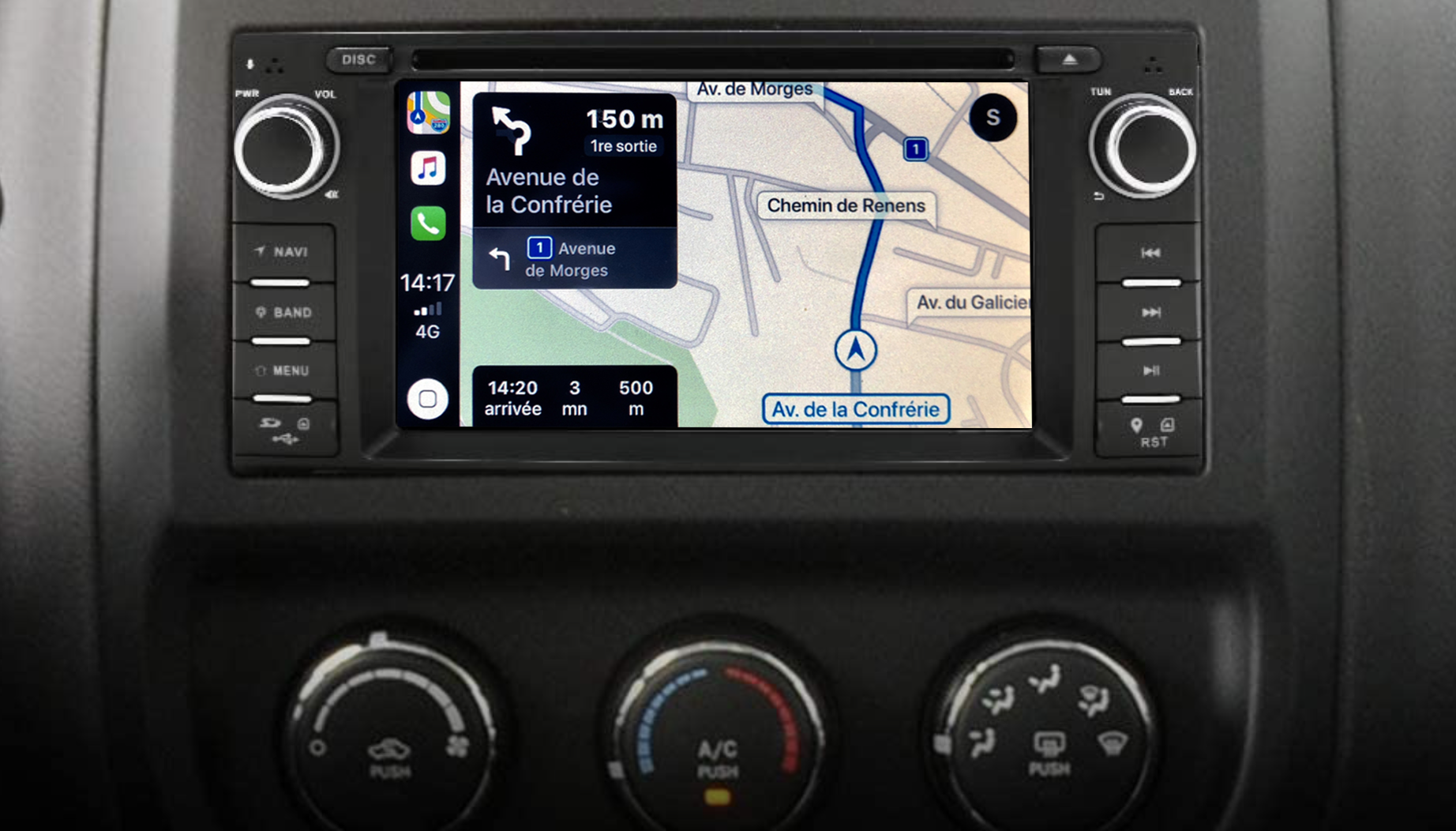 Autoradio tactile GPS Android 12.0 et Apple Carplay Jeep Commander Liberty Grand Cherokee et Patriot Wrangler