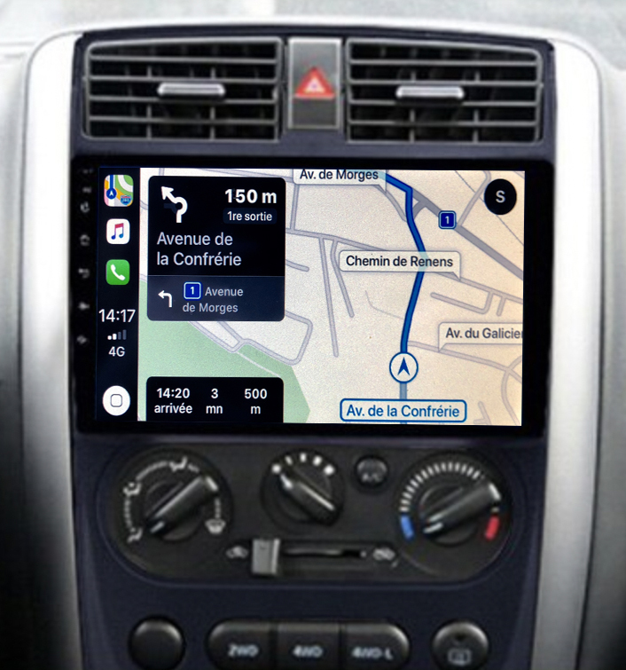 Autoradio GPS à écran tactile QLED Android 11.0 et Apple Carplay Suzuki Jimny de 2006 à 2017