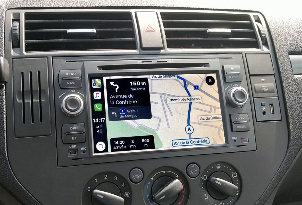 Autoradio tactile GPS et Apple Carplay Ford Kuga Transit CMax
