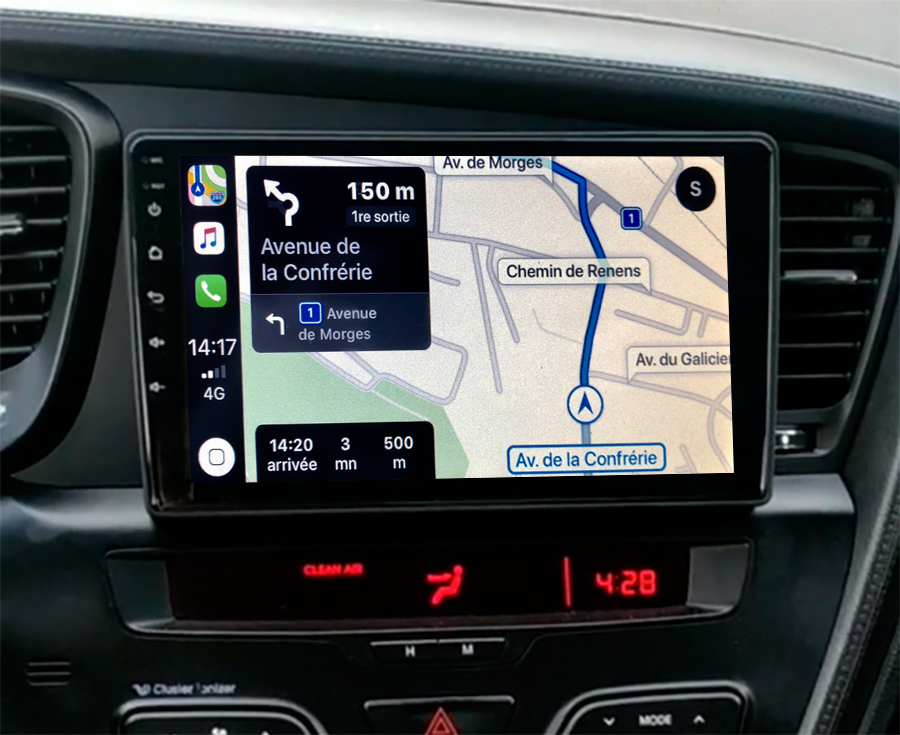 Autoradio GPS à écran tactile QLED Android 11.0 et Apple Carplay Kia Optima de 2011 à 2014