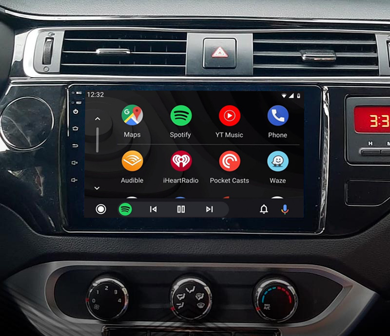 Autoradio tactile GPS Android et Apple Carplay sans fil Kia Rio