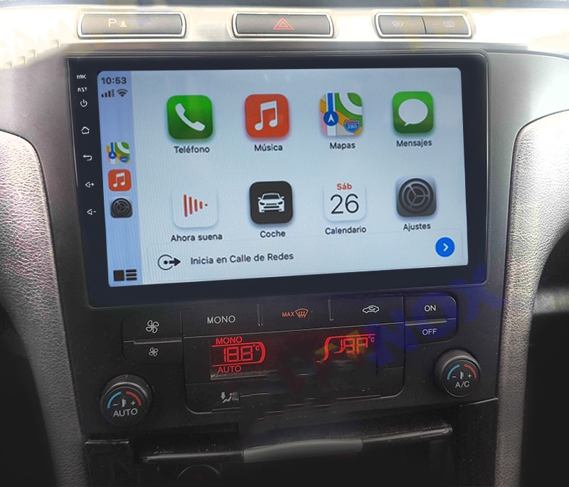 Ecran tactile QLED GPS Apple Carplay et Android Auto sans fil Ford S-Max de 2006 à 2015