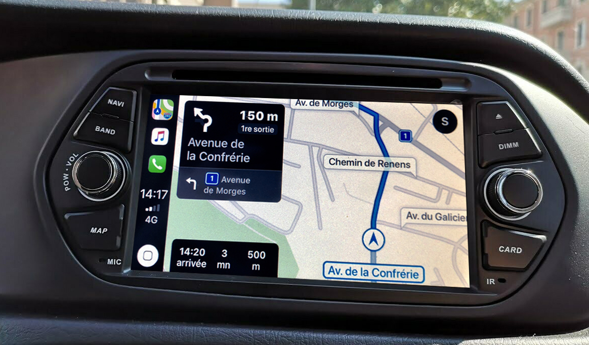 Autoradio tactile GPS Android 11.0 et Apple Carplay Fiat Tipo de 2015 à 2019