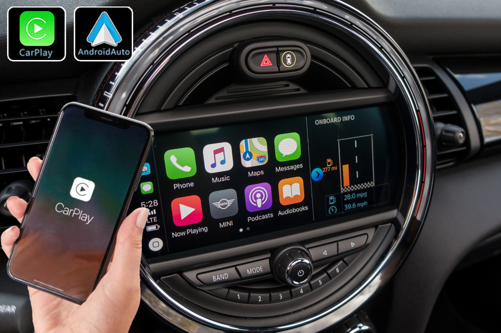 Système Apple Carplay sans fil et Android Auto pour Mini Cooper F55 F56 et Clubman F54 de 2018 à 2021