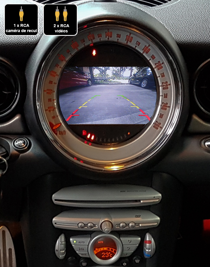 Interface Multimédia vidéo pour caméra compatible Mini Cooper R56 et Clubman R55 de 2007 à 2010