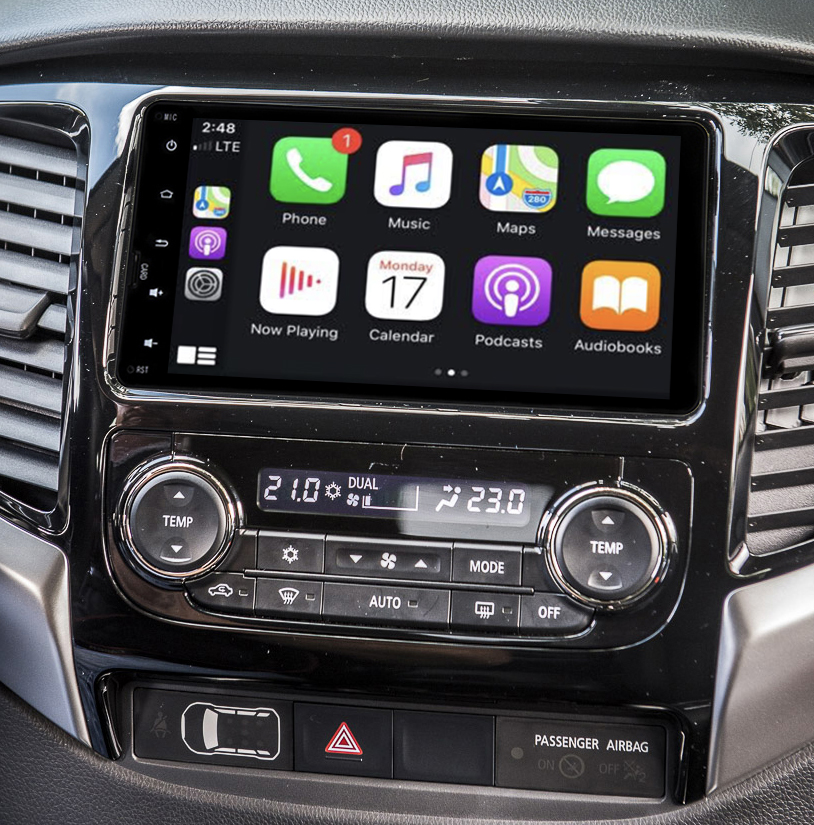 Autoradio tactile GPS Android, Apple Carplay Mitsubishi Pajero de 2015
