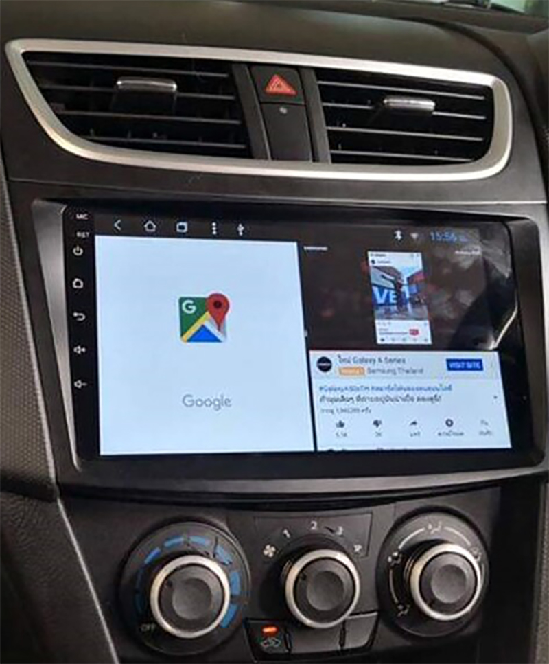 Ecran tactile QLED GPS Apple Carplay et Android Auto sans fil Suzuki Swift de 09/2010 à 2017