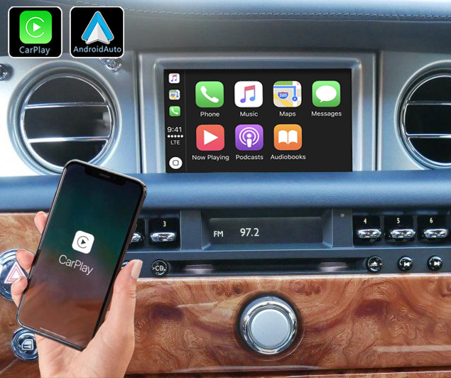 Système Apple Carplay sans fil et Android Auto pour Rolls Royce Phantom de 2007 à 2016