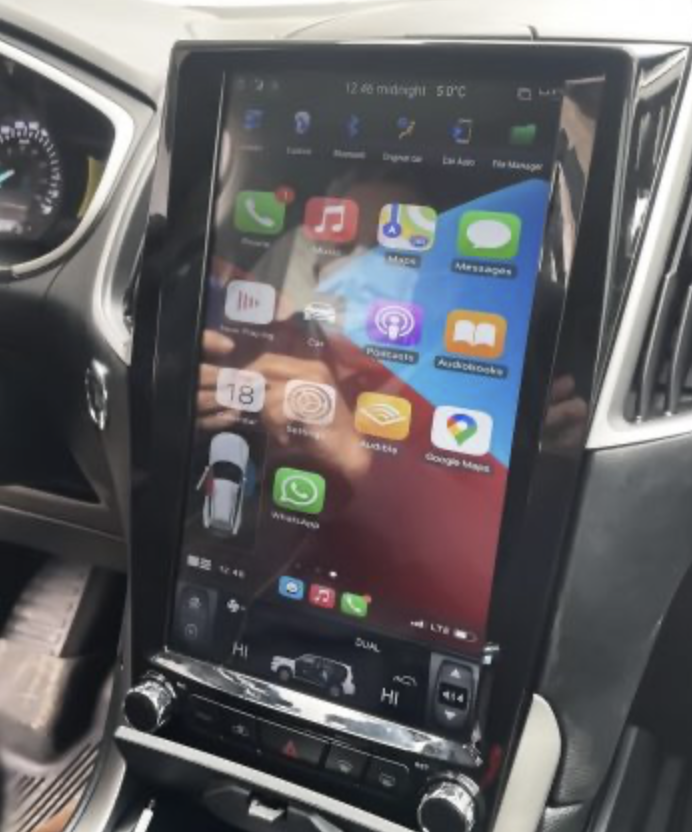 Ecran Tesla Style GPS Android 9.0 et Apple Carplay Ford Edge de 2015 à 2019