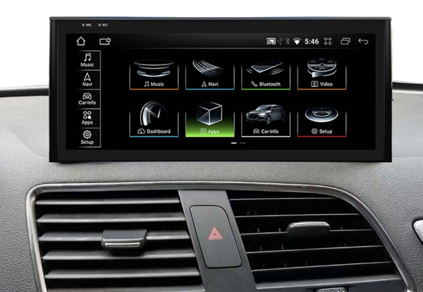 Ecran tactile 27 cm Android Auto et Apple Carplay sans fil Audi Q3/SQ3/RS Q3 de 2013 à 2018