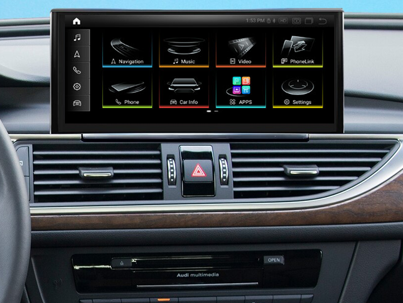 Ecran tactile 1920x720 Android Auto et Apple Carplay Bluetooth Audi A7 de 2009 à 2018