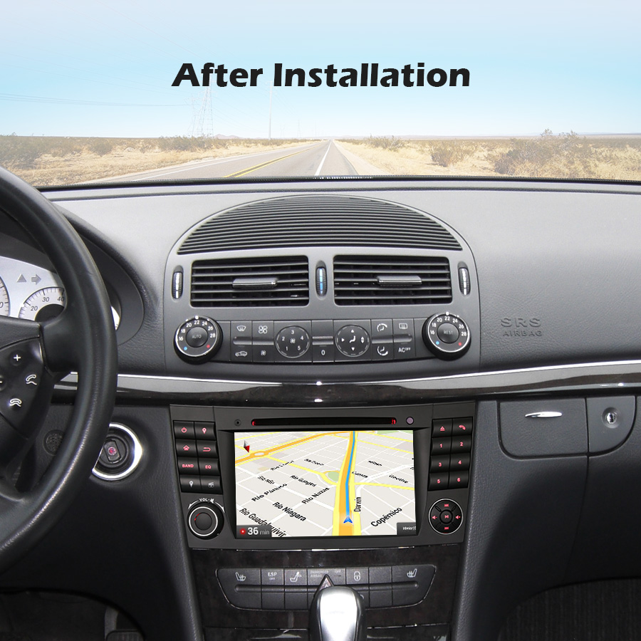 Autoradio tactile GPS Android 9.0 et Apple Carplay Mercedes Benz Classe E W211 et Classe G W463 et CLS