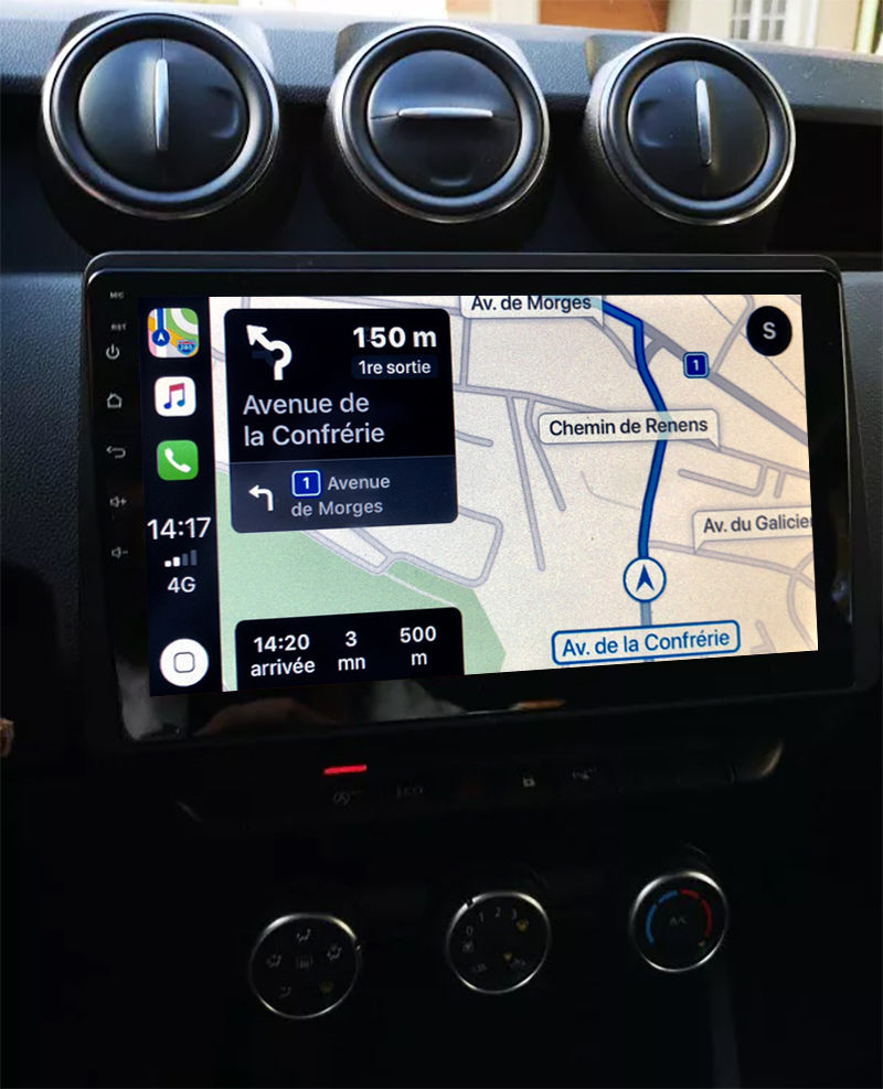 Ecran tactile QLED GPS Apple Carplay et Android Auto sans fil Dacia Duster depuis 2019