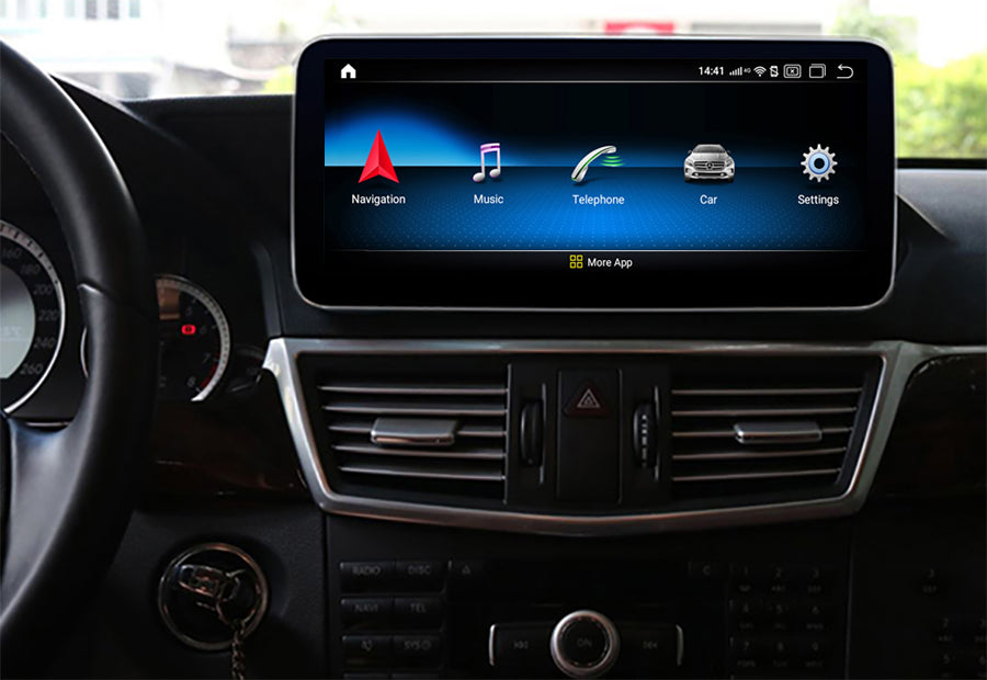 Autoradio tactile Android 10.0 et Apple Carplay Mercedes Classe E de 2009 à 2012