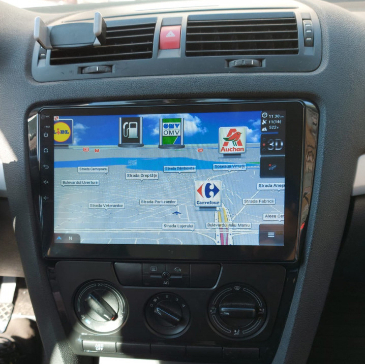 Ecran tactile QLED GPS Apple Carplay et Android Auto sans fil Skoda Octavia de 2008 à 2013