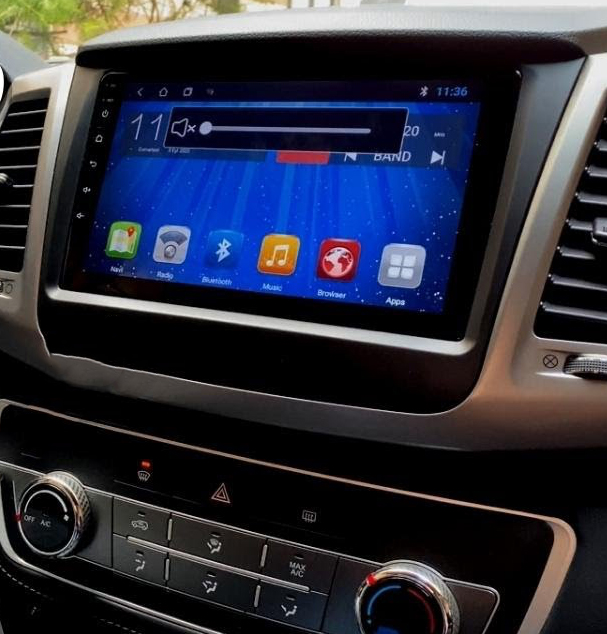 Ecran tactile QLED GPS Apple Carplay et Android Auto sans fil Ssangyong Rexton et Musso depuis 2017