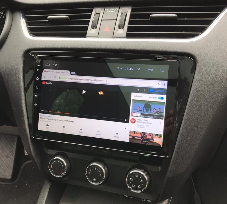 Ecran tactile QLED GPS Apple Carplay et Android Auto sans fil Skoda Octavia de 2013 à 2020