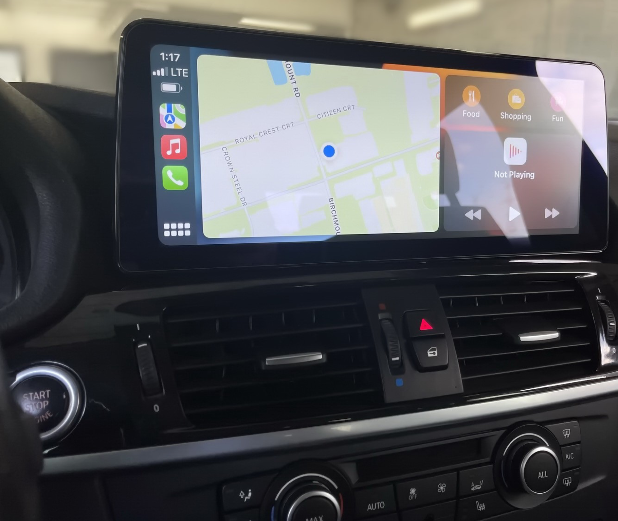 Autoradio tactile Android 13.0 et Apple Carplay sans fil BMW X3 F25 et BMW X4 F26 de 2011 à 2017