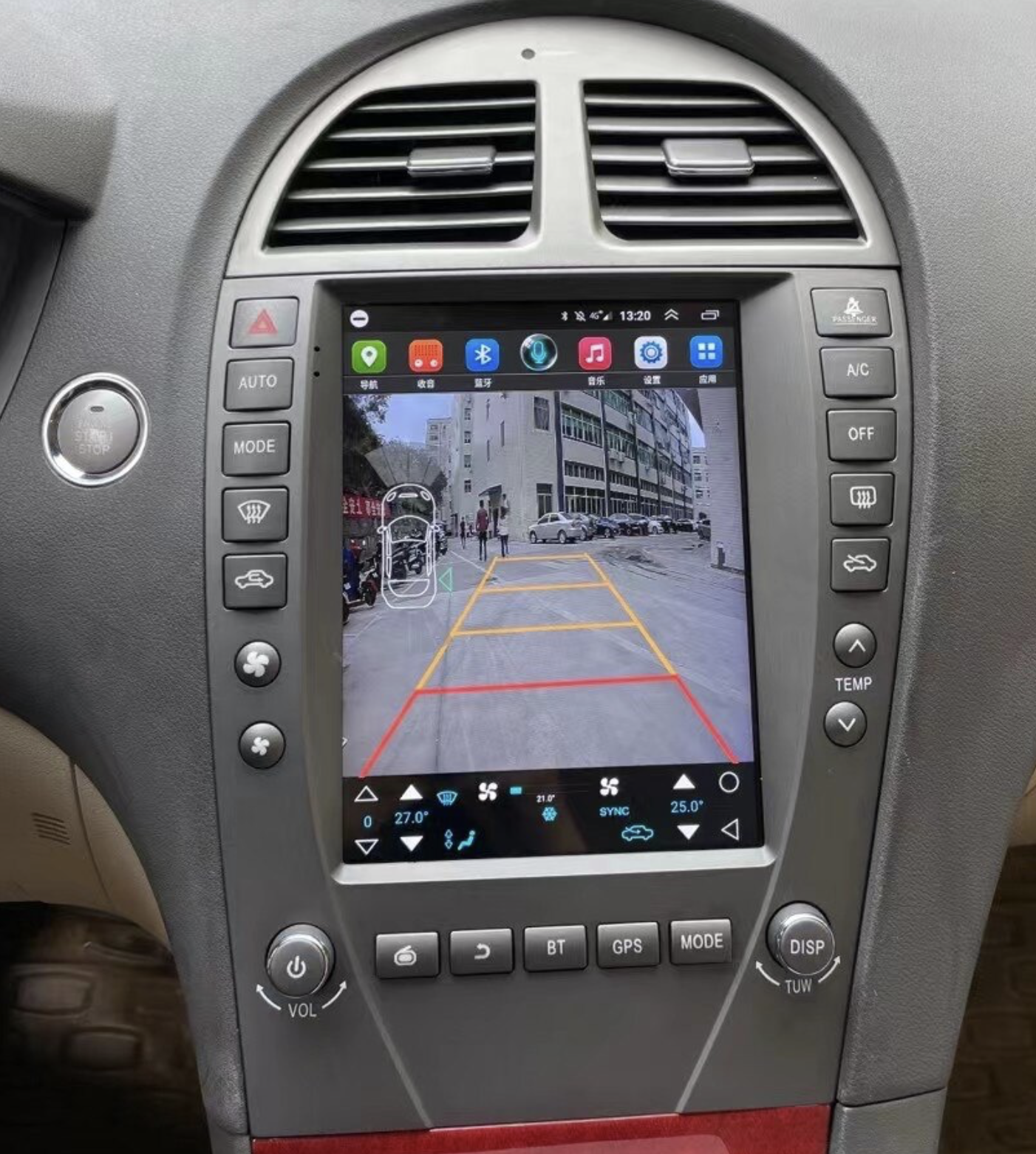 Tablette tactile 25 cm GPS Android 12.0 et Apple Carplay Lexus ES240 ES300 ES350 ES350 de 2006 à 2012