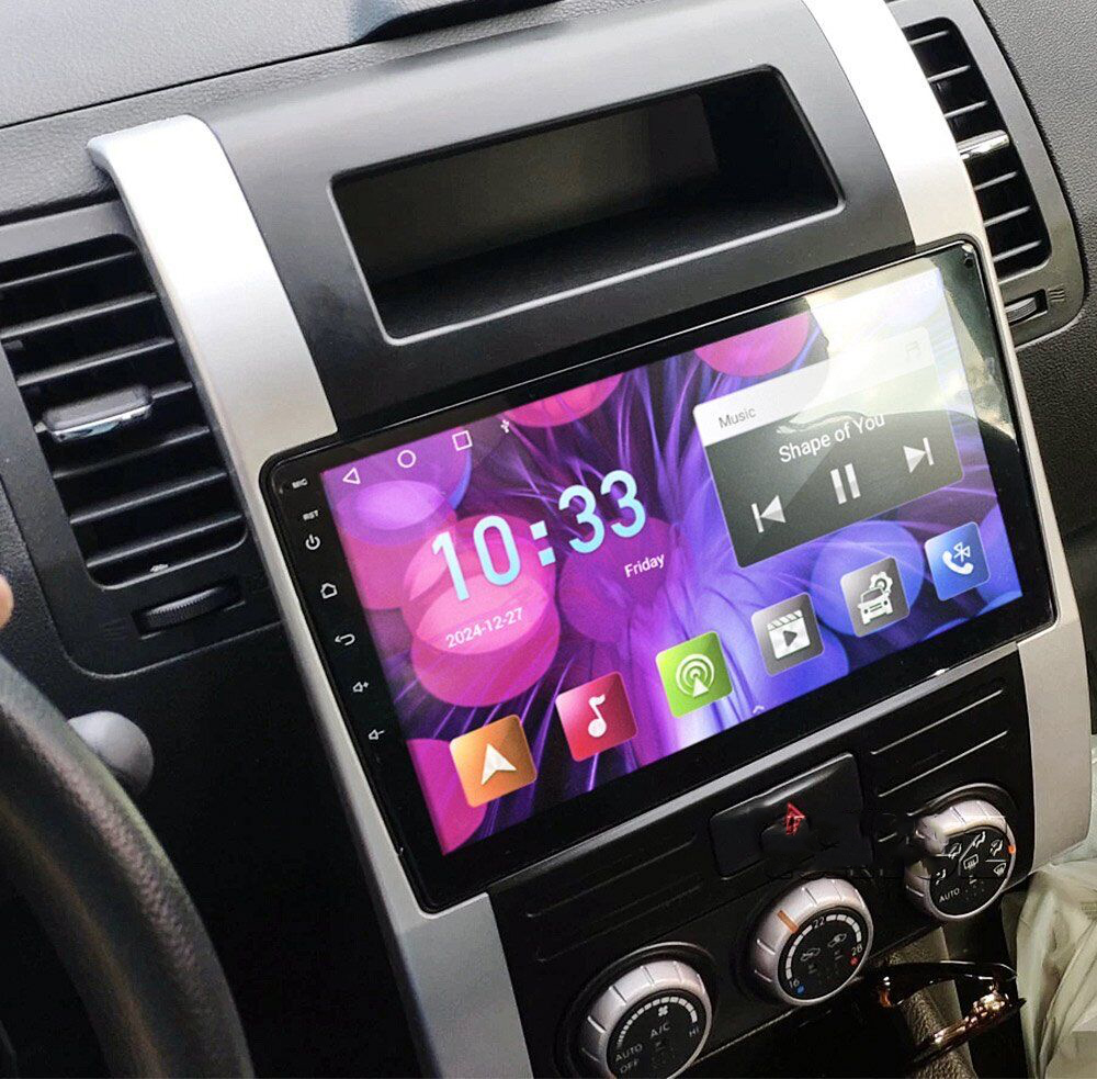 Ecran tactile QLED GPS Apple Carplay et Android Auto sans fil Nissan X-Trail de 2007 à 2014