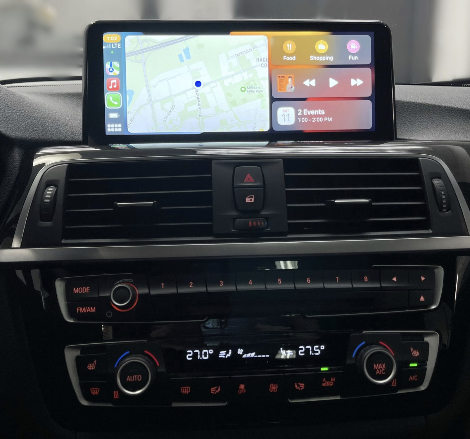 Autoradio tactile Android 12.0 et Apple Carplay BMW Série 3 F30 et BMW Série 4 de 2012 à 2020