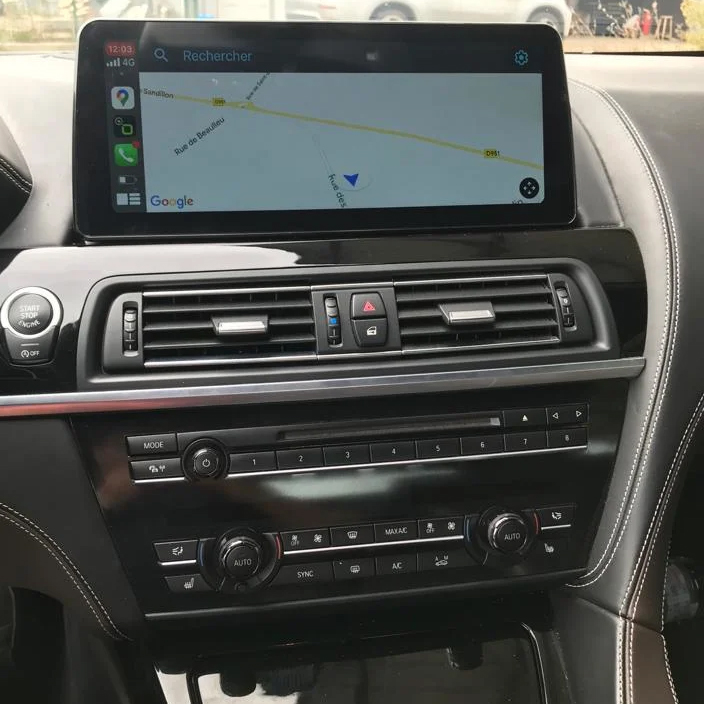 Autoradio tactile Android 12.0 et Apple Carplay sans fil GPS BMW Série 6 F06/F12