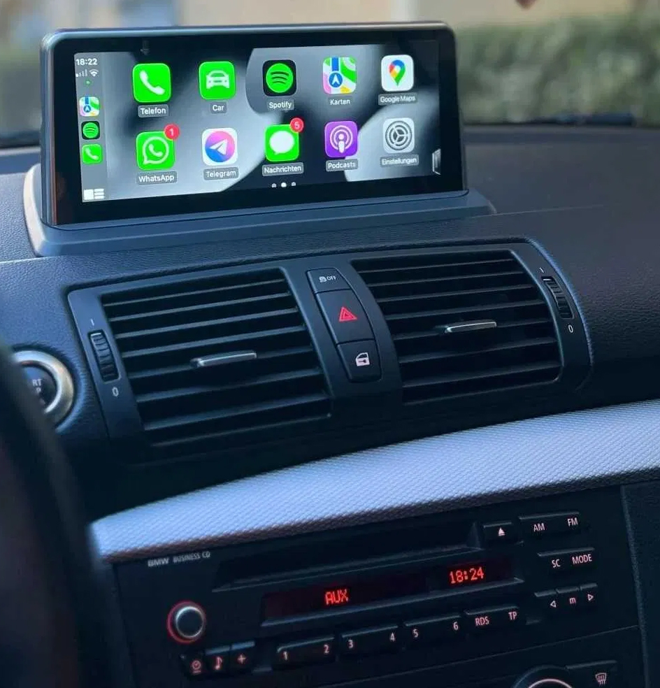 Autoradio tactile Android 13.0 et Apple Carplay sans fil BMW Série 1 de 2006 à 2012