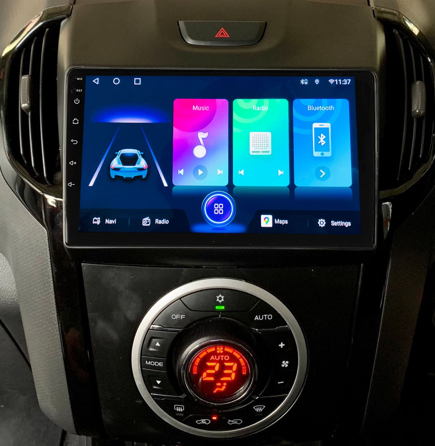 Autoradio tactile Android 13.0 et Apple Carplay sans fil Isuzu D-Max