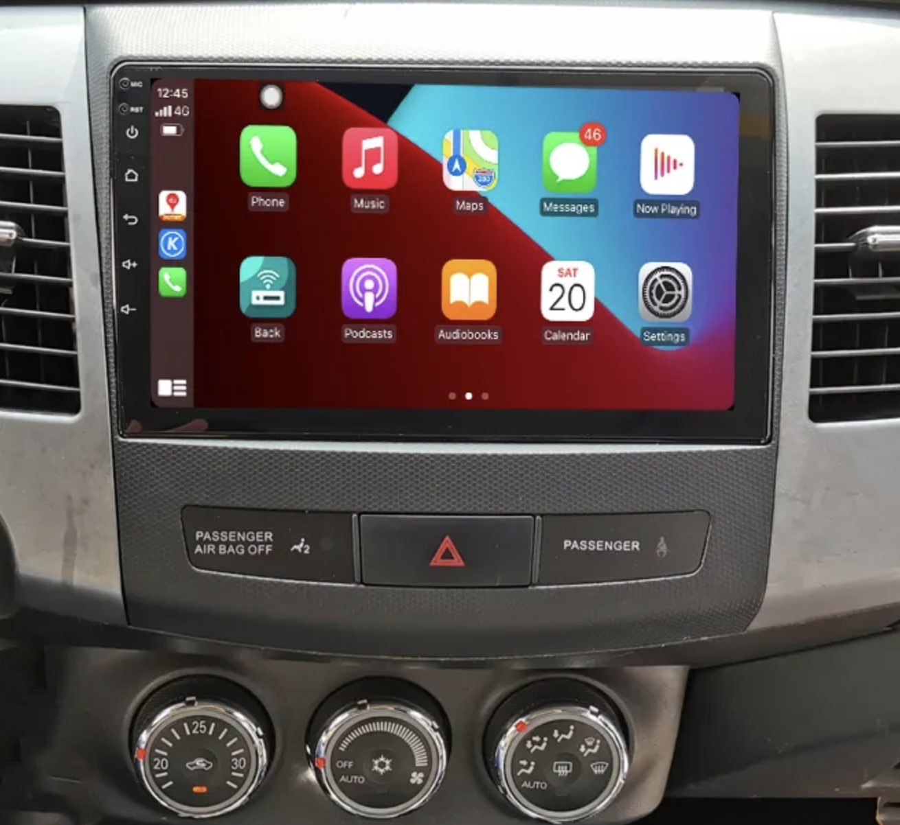 Autoradio GPS à écran tactile QLED Android 12.0 et Apple Carplay sans fil Mitsubishi Outlander de 2006 à 2012