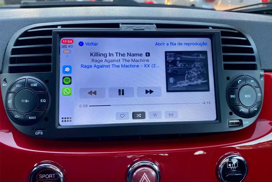 Autoradio Android Auto Fiat 500 Interface Uconnect GPS