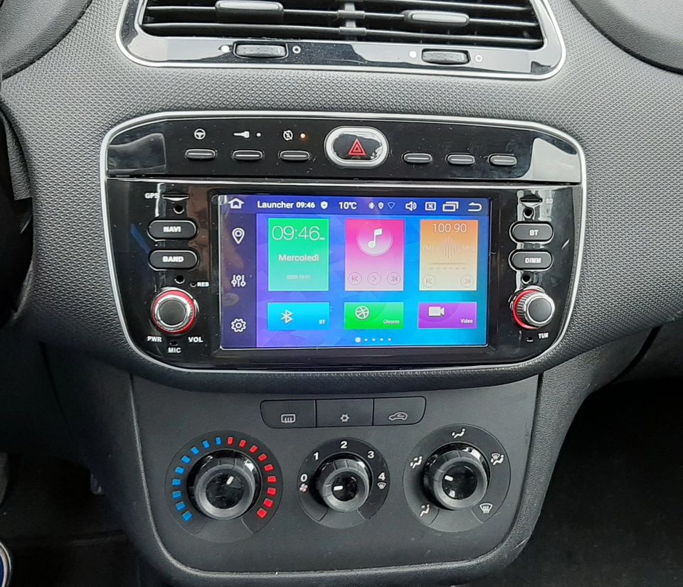 Autoradio Tactile Gps Et Apple Carplay Sans Fil Fiat Punto Evo