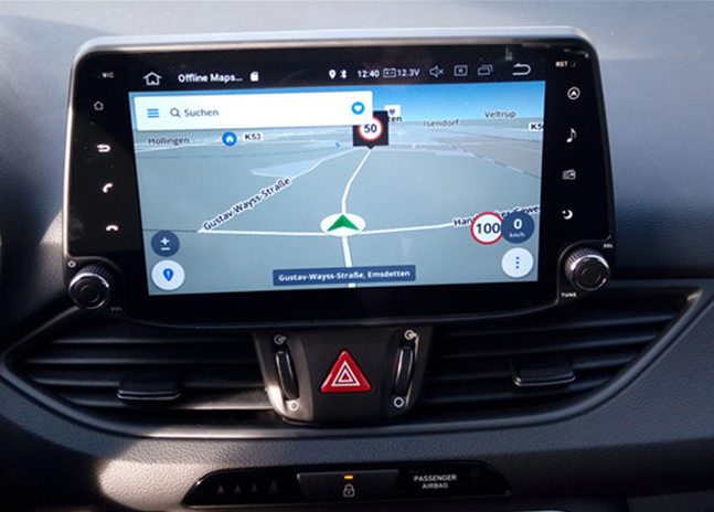 Autoradio tactile GPS Android 13.0 et Apple Carplay Hyundai i30 de 2017 à 2020