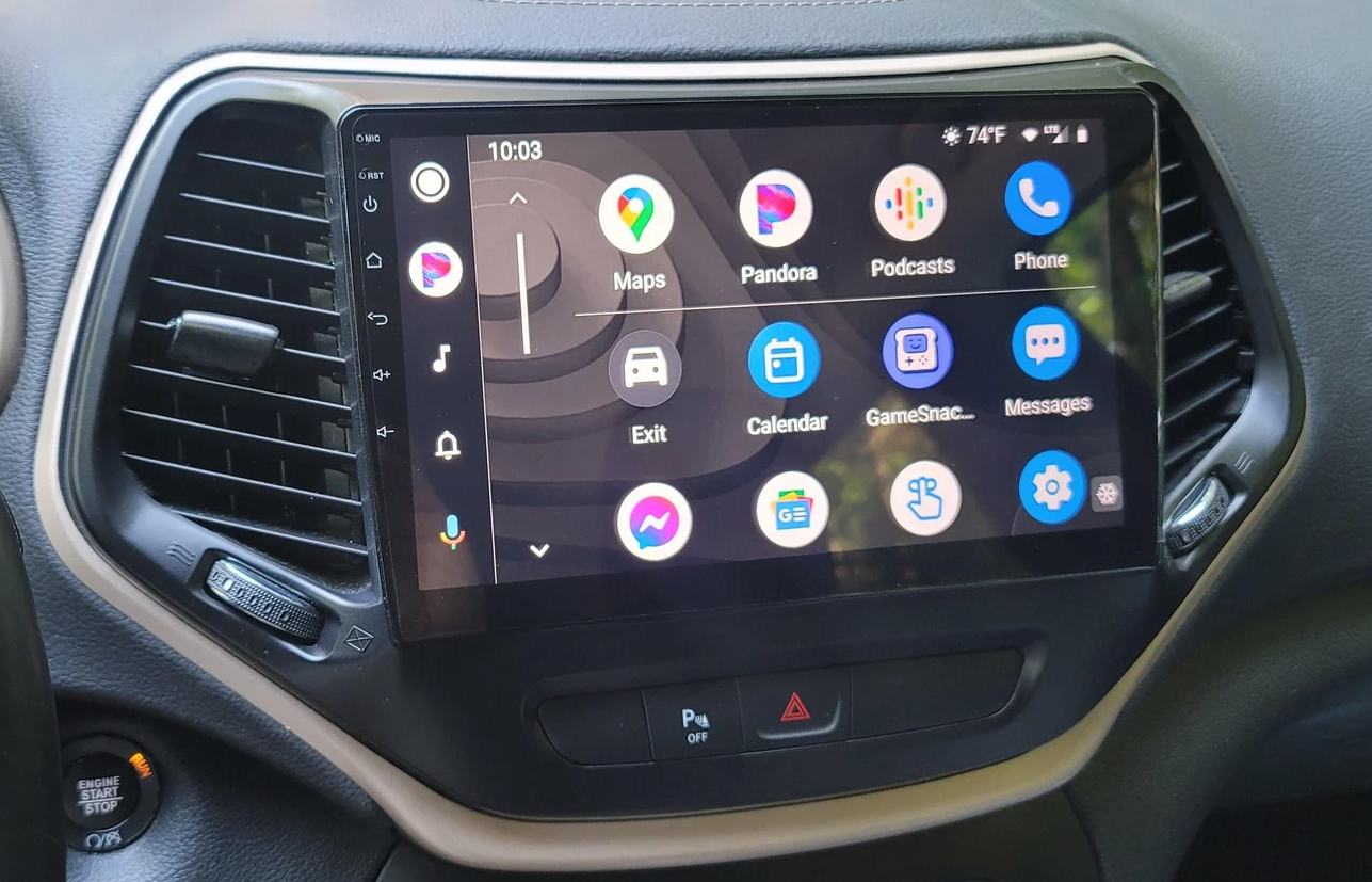 Ecran tactile QLED GPS Apple Carplay et Android Auto sans fil  Jeep Cherokee de 2013 à 2018