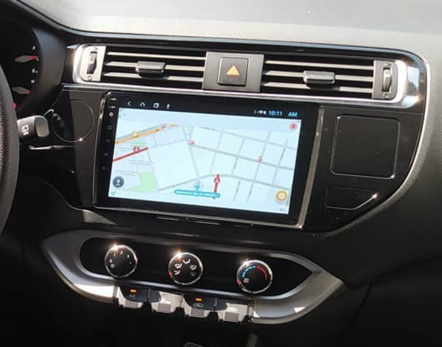 Autoradio GPS à écran tactile QLED Android 13.0 et Apple Carplay sans fil Kia Rio de 2015 à 2017