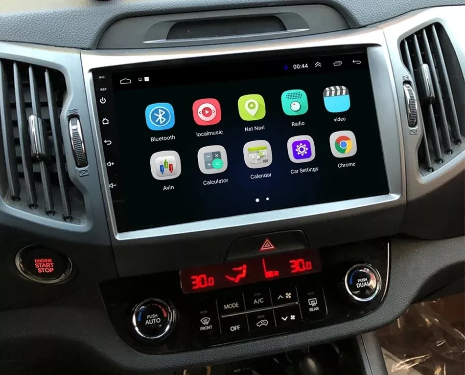 Ecran tactile QLED GPS Apple Carplay et Android Auto sans fil Kia Sportage de 2010 à 2015