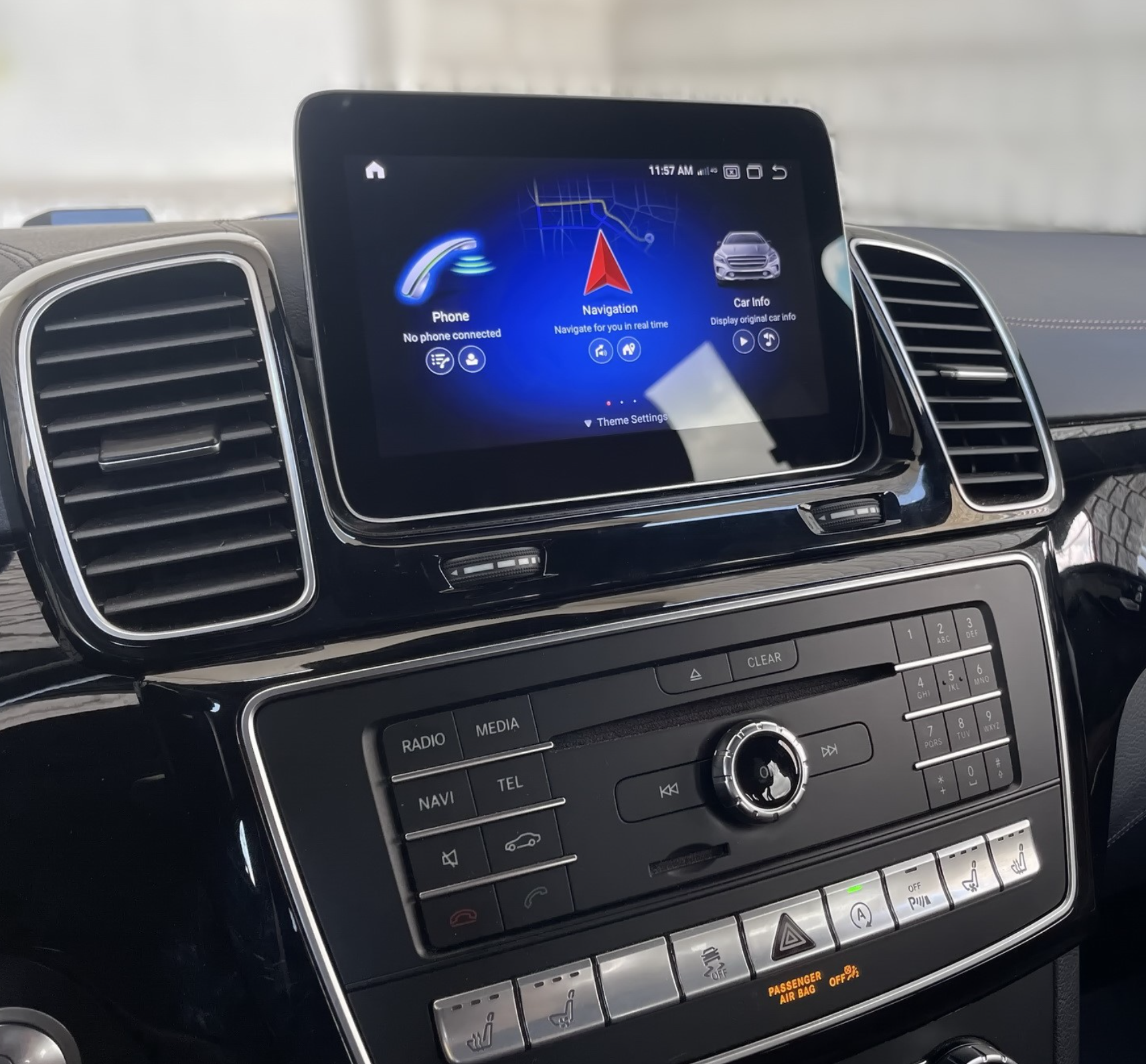 Autoradio tactile Android 12.0 et Apple Carplay Mercedes GLE et GLS de 2015 à 2019