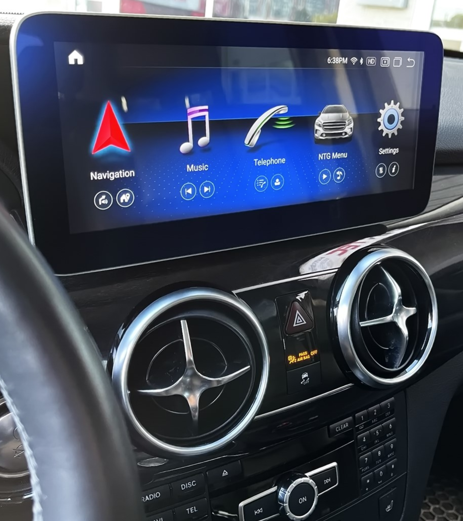 Autoradio tactile Android 12.0 et Apple Carplay Mercedes GLK X204 de 2008 à 2015