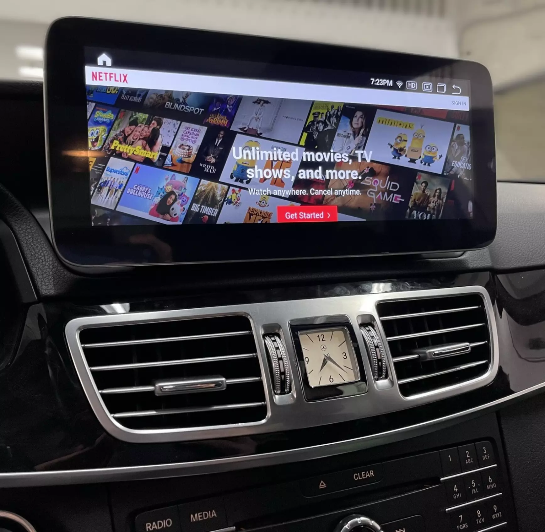 GPS Android Mercedes Classe E W212 berline écran tactile installé interface OEM