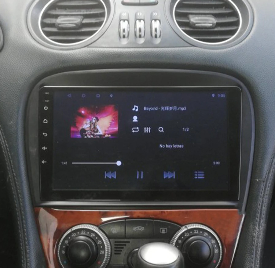 Ecran tactile QLED GPS Apple Carplay et Android Auto sans fil Mercedes SL R230 de 2005 à 2012