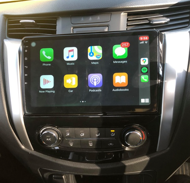 Ecran tactile QLED GPS Apple Carplay et Android Auto sans fil Nissan Navara et NP300 depuis 2015