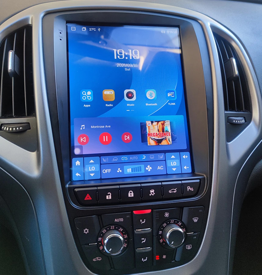 Ecran Tesla Style GPS Android 12.0 et Apple Carplay Opel Astra J de 2010 à 2015