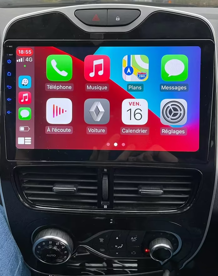 Tablette tactile QLED Android, Apple Carplay sans fil Renault Zoe