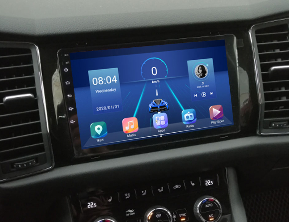 Ecran tactile QLED GPS Apple Carplay et Android Auto sans fil Skoda Kodiaq depuis 2017