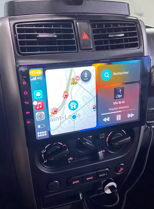 Ecran tactile QLED GPS Apple Carplay et Android Auto sans fil Suzuki Jimny de 2006 à 2017
