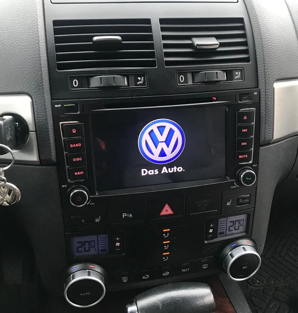 Autoradio tactile GPS Android 12.0 et Bluetooth Volkswagen Touareg et Multivan Transporter de 2003 à 2010