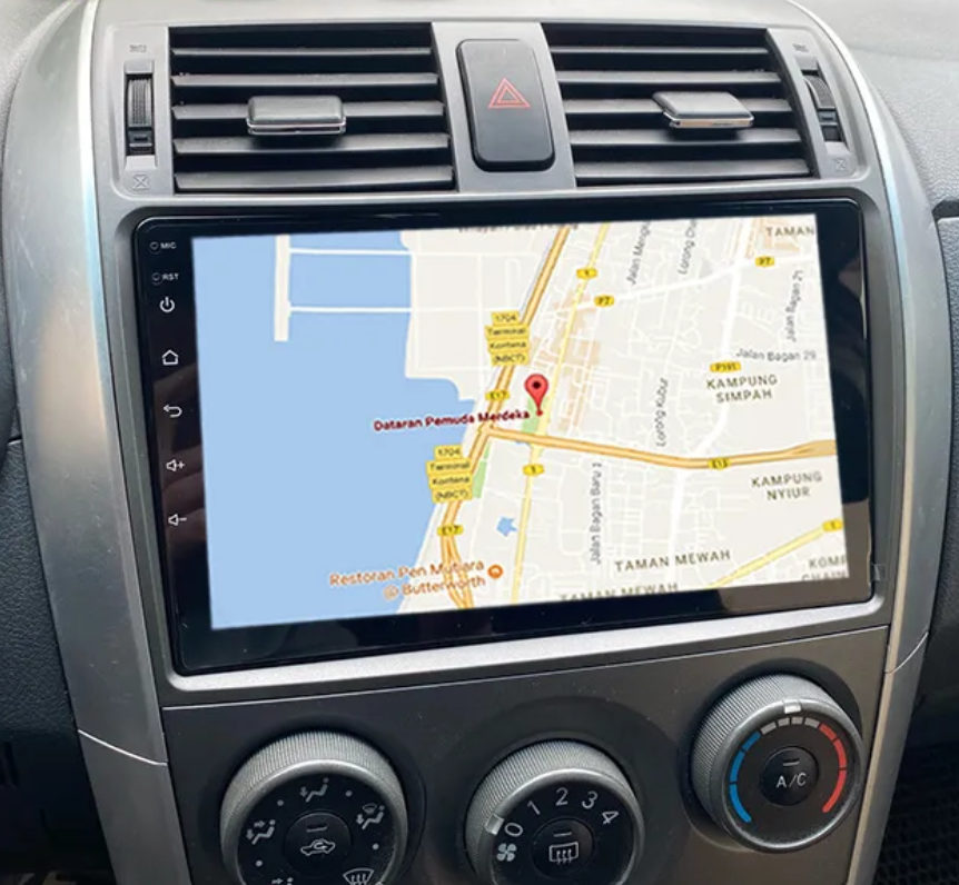 Ecran tactile QLED GPS Apple Carplay et Android Auto sans fil Toyota Corolla de 2008 à 2013