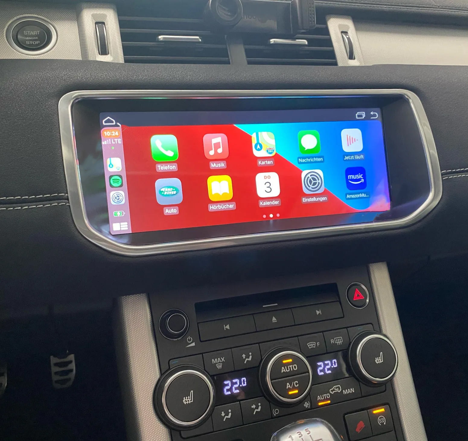 Tablette tactile Android 13.0 GPS Android Auto et Apple CarPlay sans fil Range Rover Evoque de 2011 à 2018