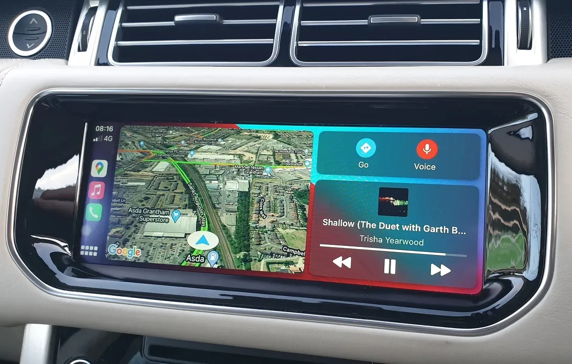 Tablette tactile Android 13.0 GPS Android Auto et Apple CarPlay sans fil Range Rover Vogue L405 de 2012 à 2020